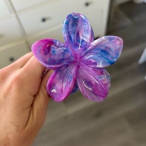 Purple and Pink Flower Hair Clip
